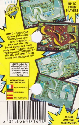 BMX Simulator 2 (UK) (1988) box cover back